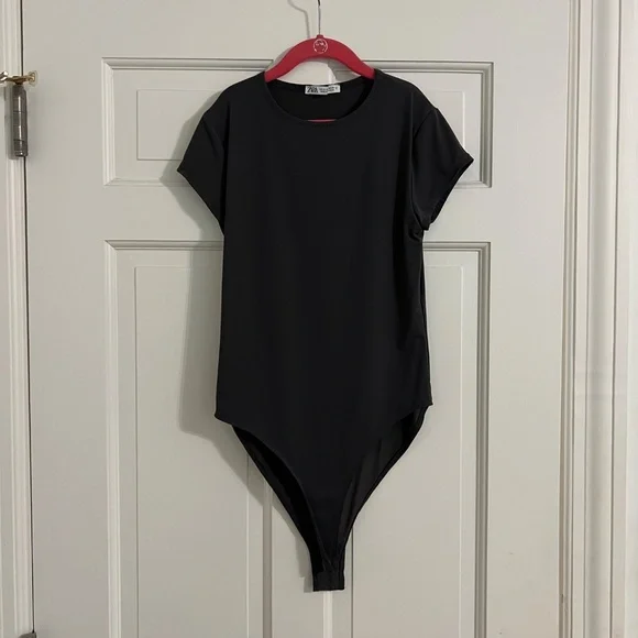 Zara bodysuits with cap sleeves size M black and slate grey - Picture 10 of 11